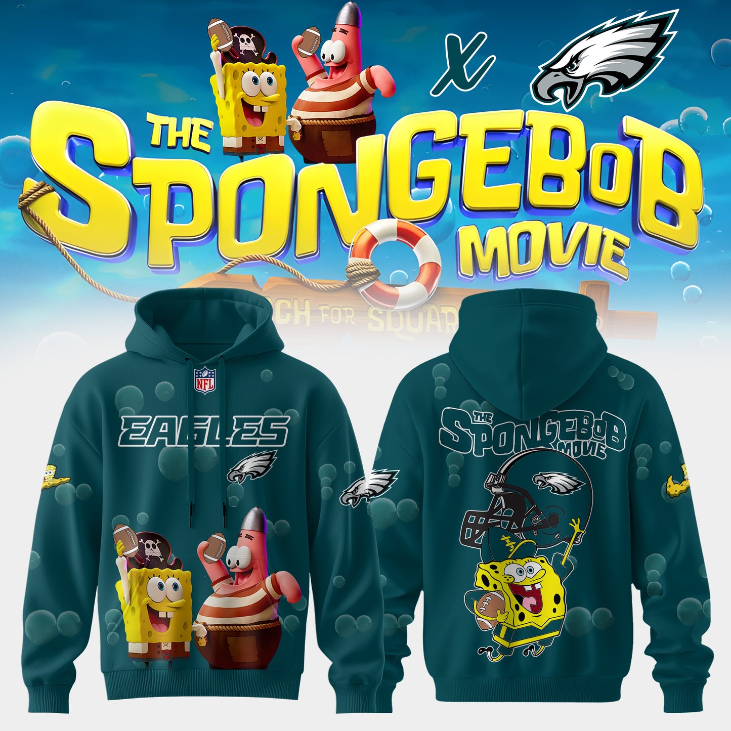Philadelphia Eagles x SpongeBob Limited Edition – Hoodie V2
