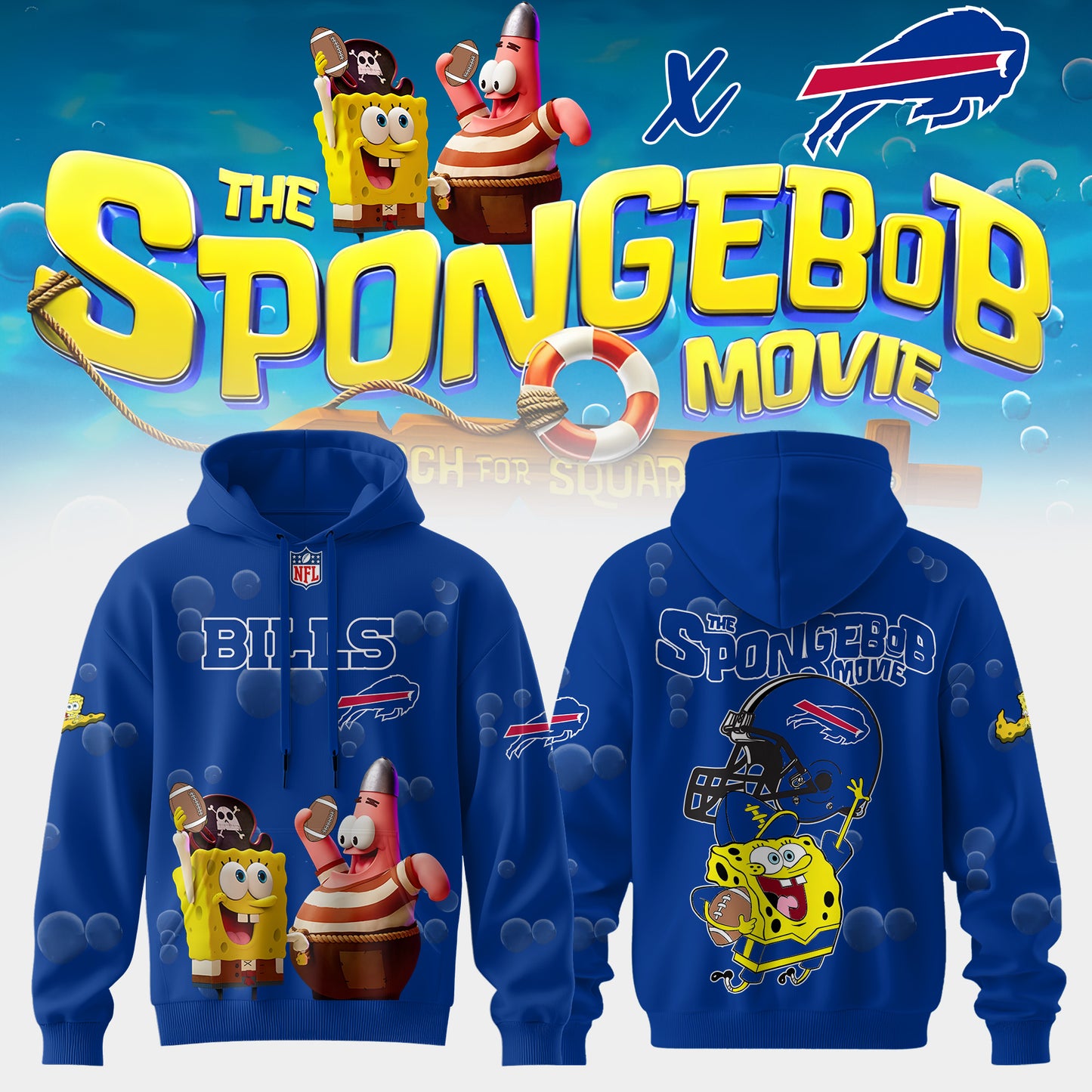 Buffalo Bills x SpongeBob Limited Edition – Hoodie V2