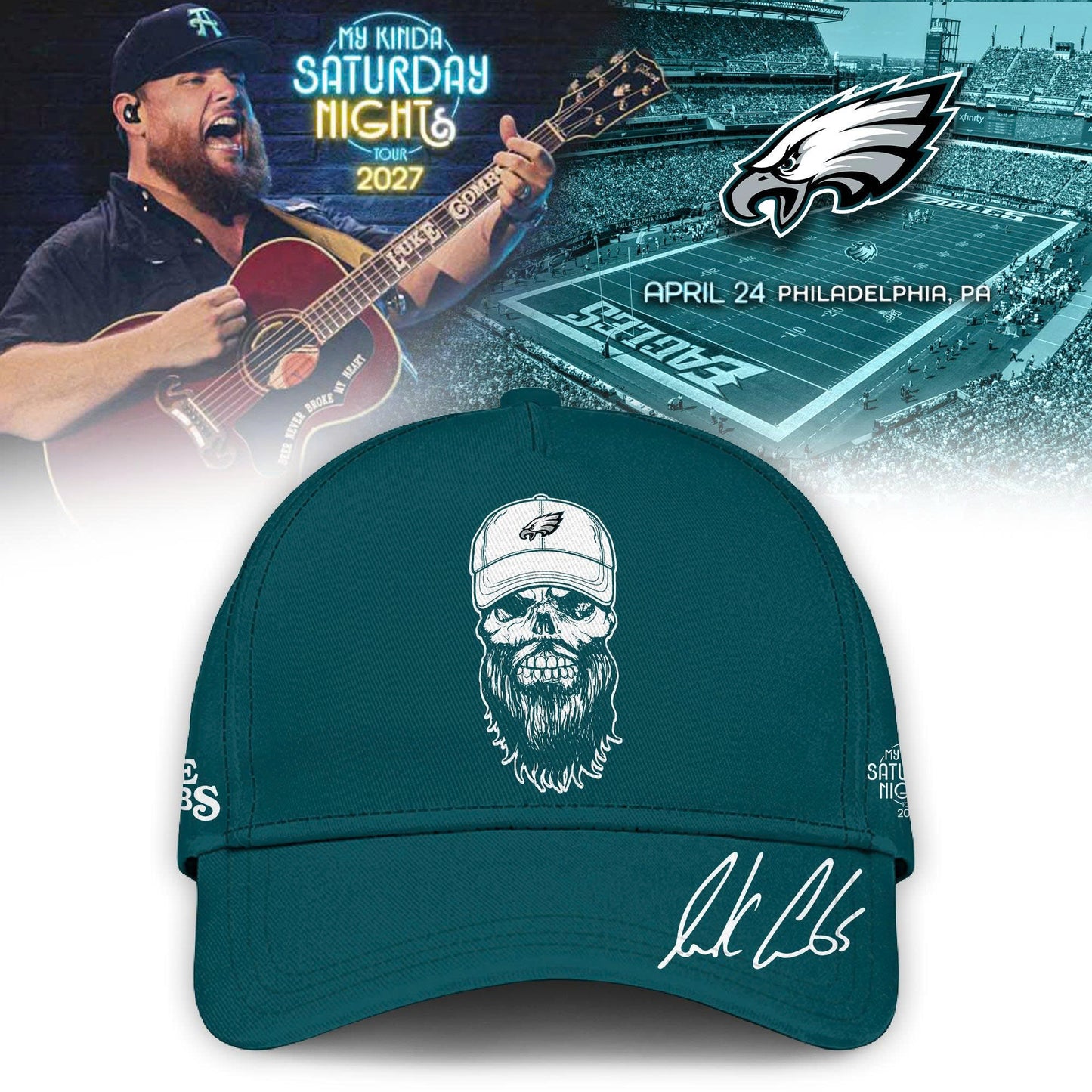 Philadelphia Eagles x Luke Combs My Kinda Saturday Night Tour 2027 Jersey