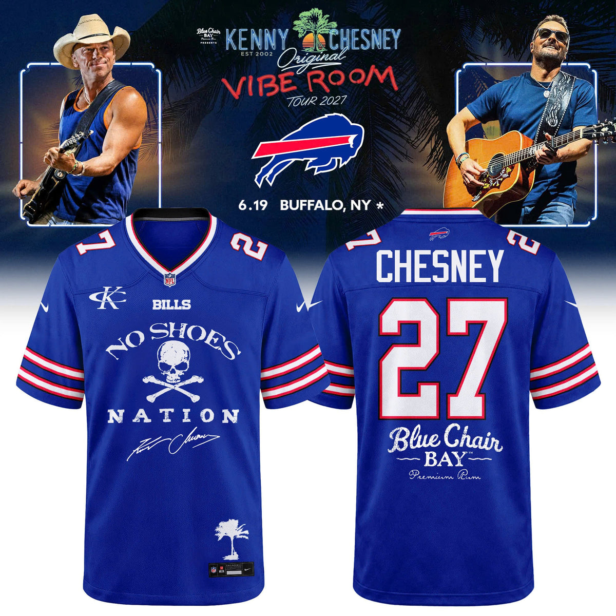 Buffalo Bills x Kenny Chesney The Original Vibe Room Tour 2027 Jersey