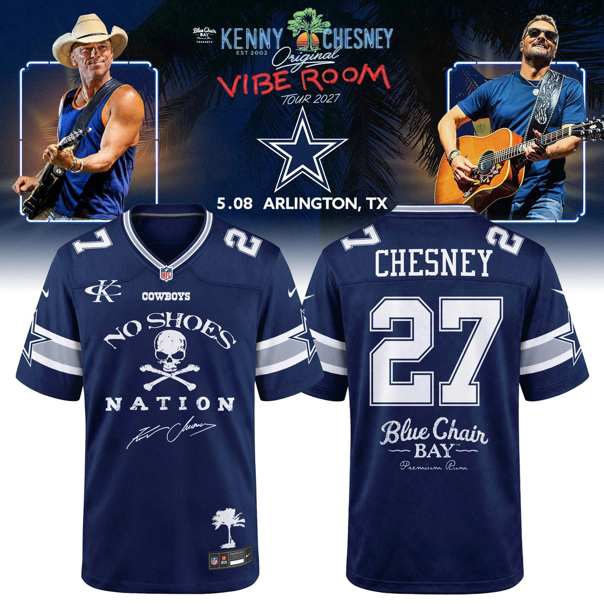 Dallas Cowboys x Kenny Chesney The Original Vibe Room Tour 2027 Jersey