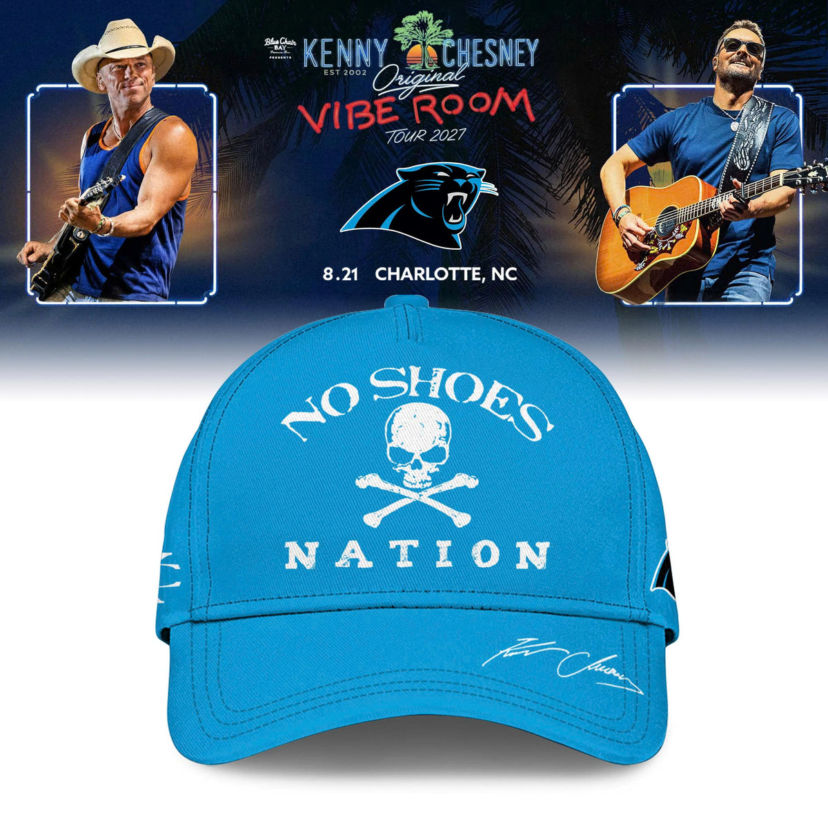 Carolina Panthers x Kenny Chesney The Original Vibe Room Tour 2027 Jersey
