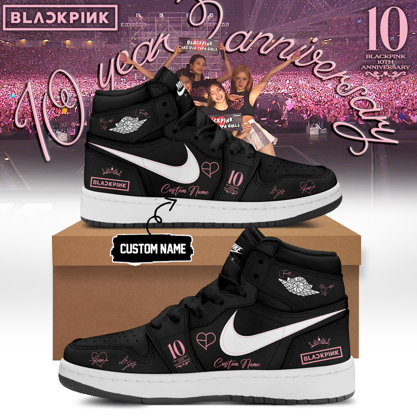 🖤 BLACKPINK – 10th Anniversary & Comeback 🩷 Exclusive JD1 Shoes