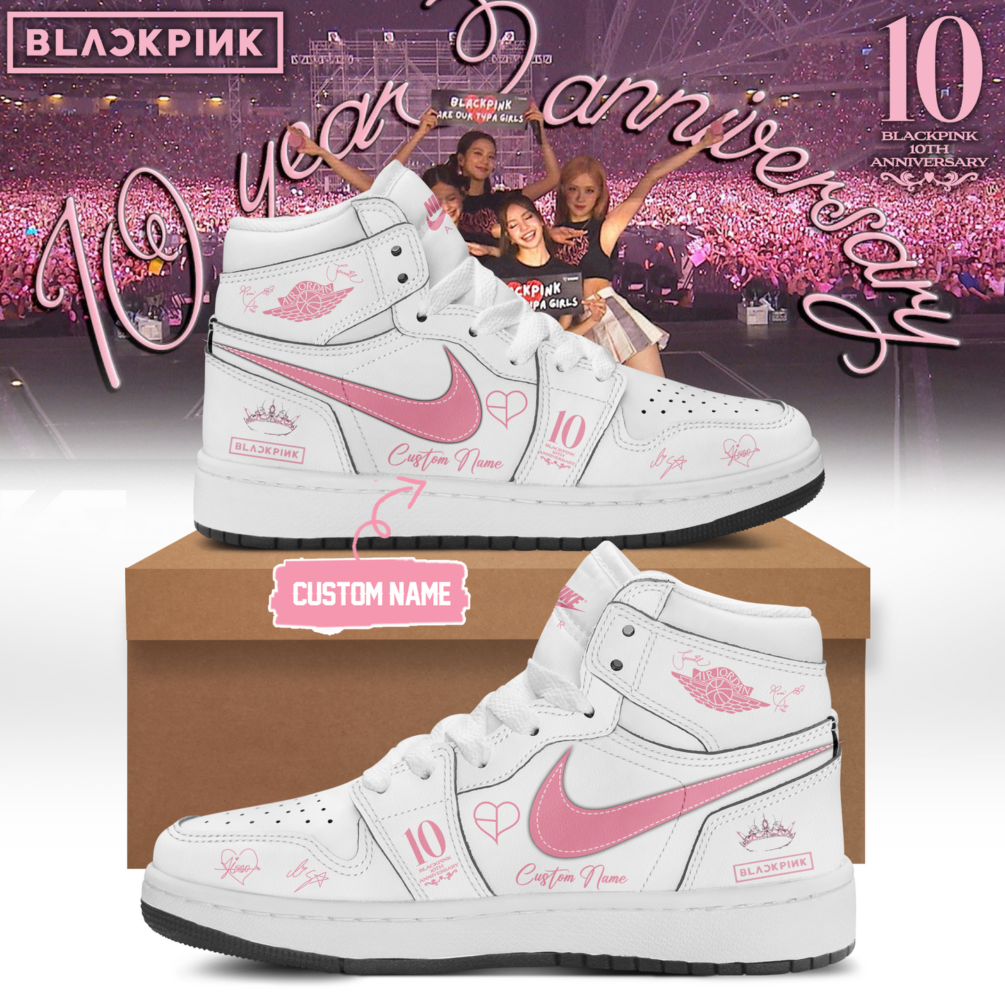 🖤 BLACKPINK – 10th Anniversary & Comeback 🩷 Exclusive JD1 Shoes