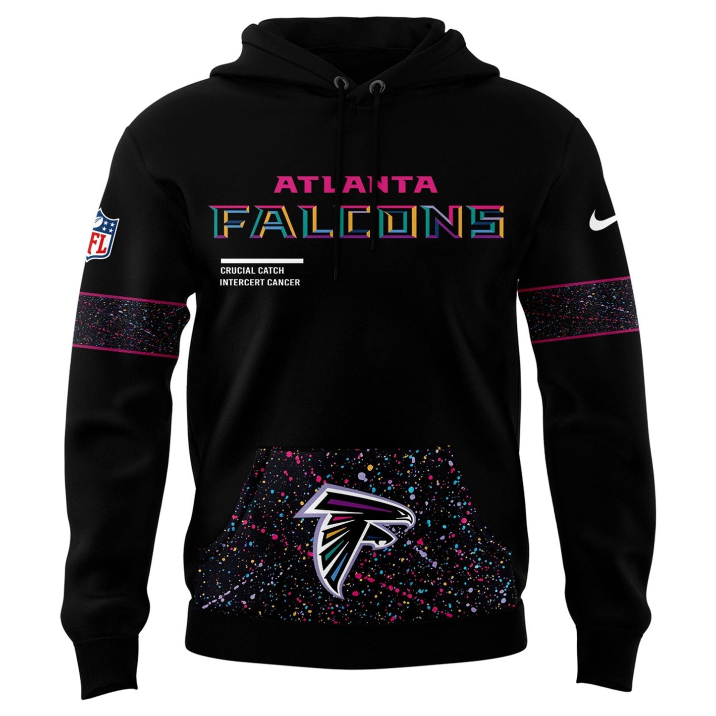 Atlanta Falcons Black 2025 NFL Crucial Catch Limited Edition Hoodie