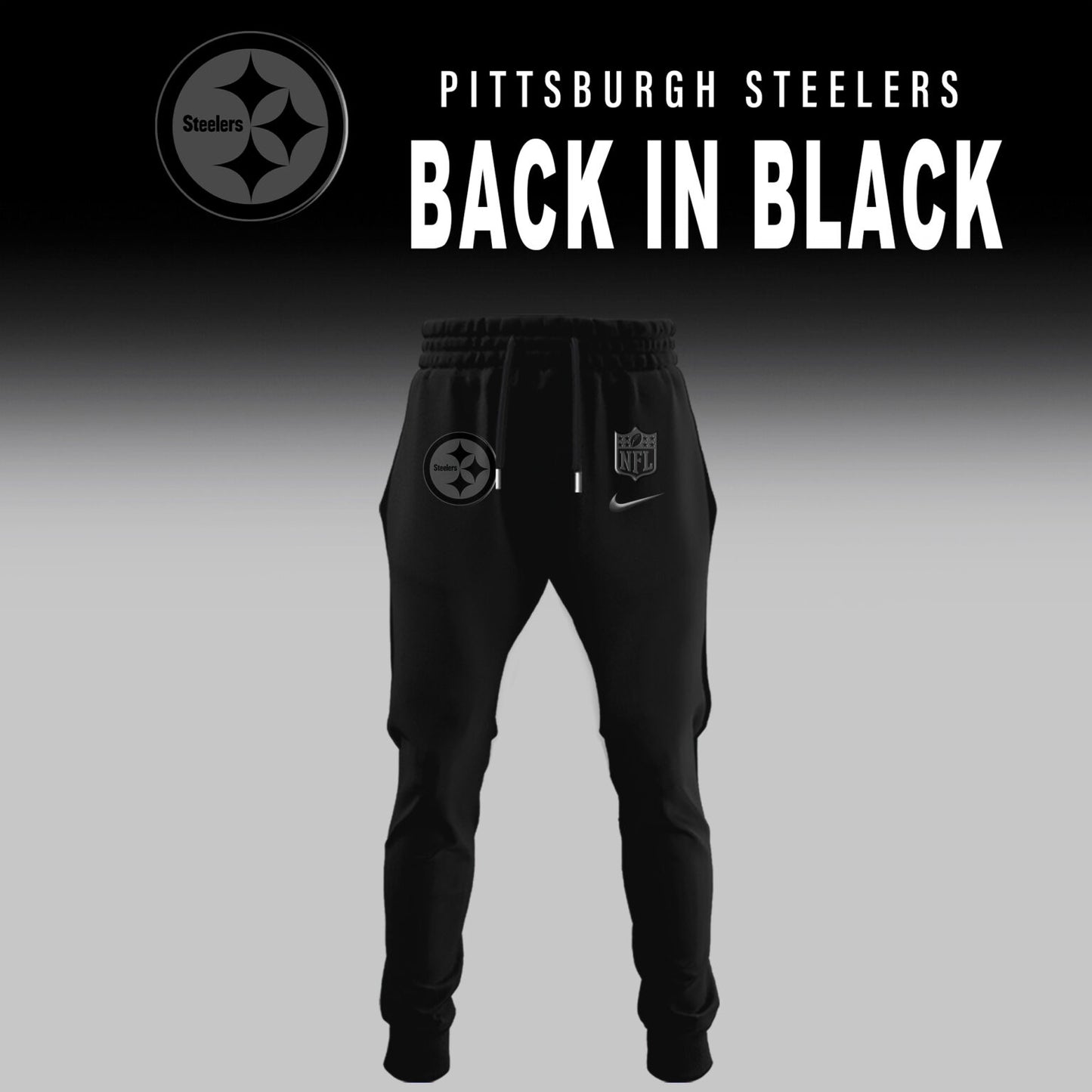 Limited Edition Pittsburgh Steelers Back in Black Hoodie
