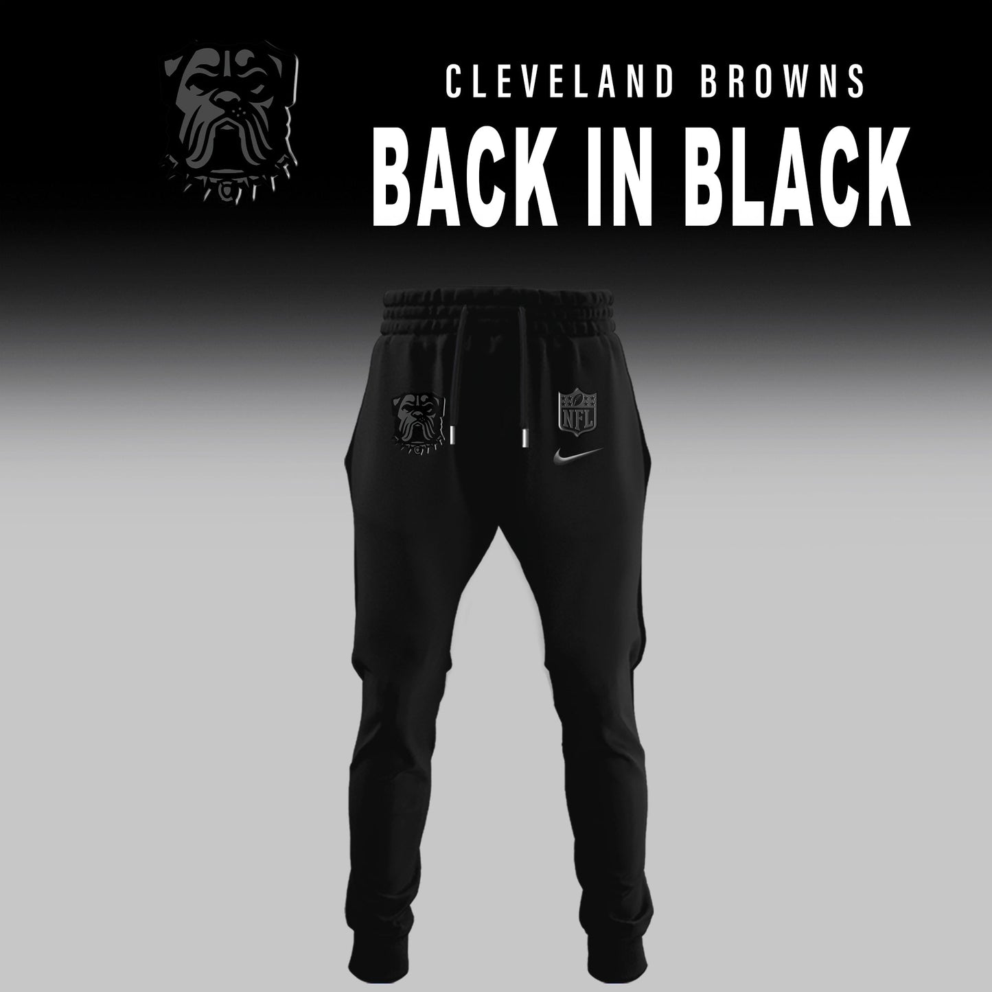 Cleveland Browns Back In Black Half Zip Hoodie
