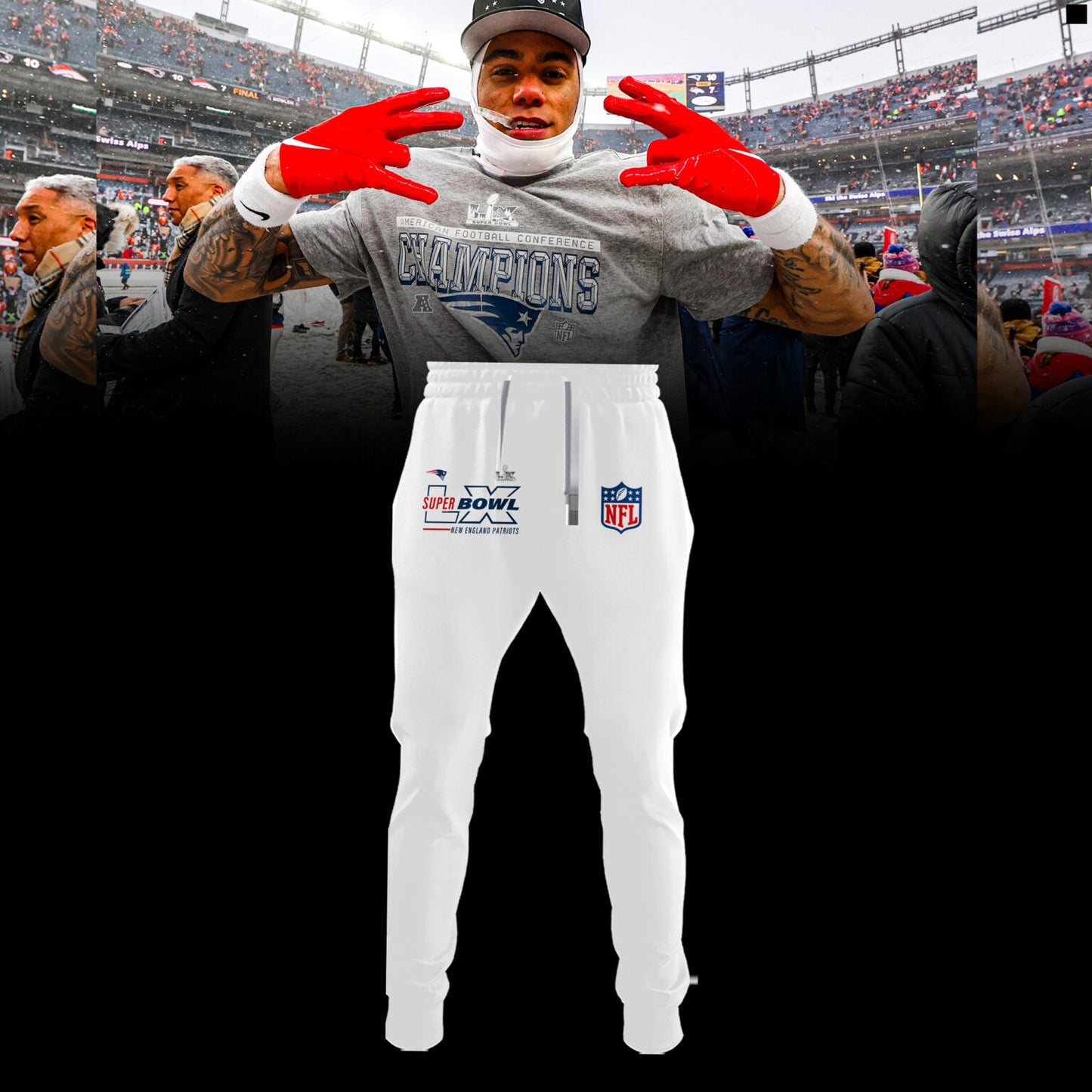 New England Patriots Super Bowl LX Roster T-shirt