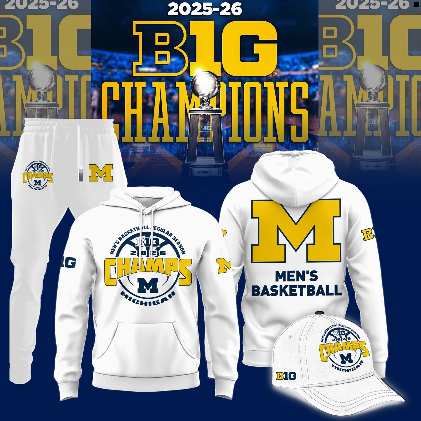 Michigan Men’s Basketball 2026 Big Ten Regular Season Title Hoodie