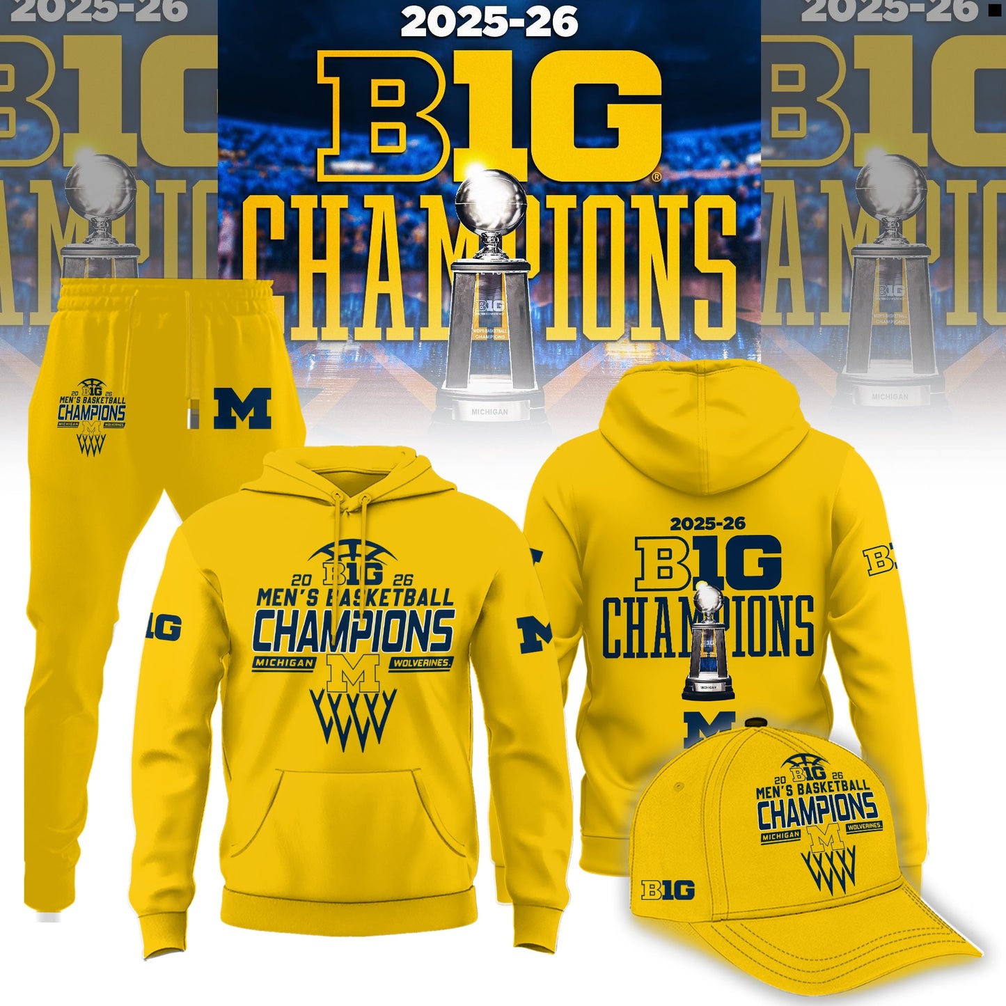 Michigan Men’s Basketball 2026 Big Ten Regular Season Title Hoodie
