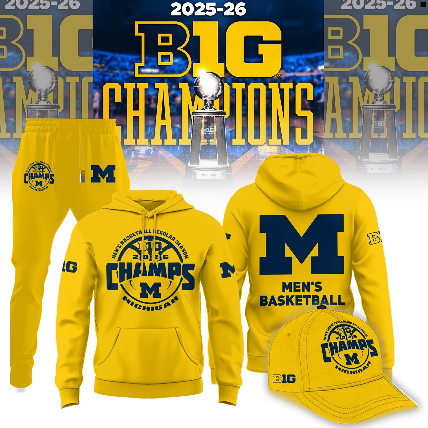 Michigan Men’s Basketball 2026 Big Ten Regular Season Title Hoodie