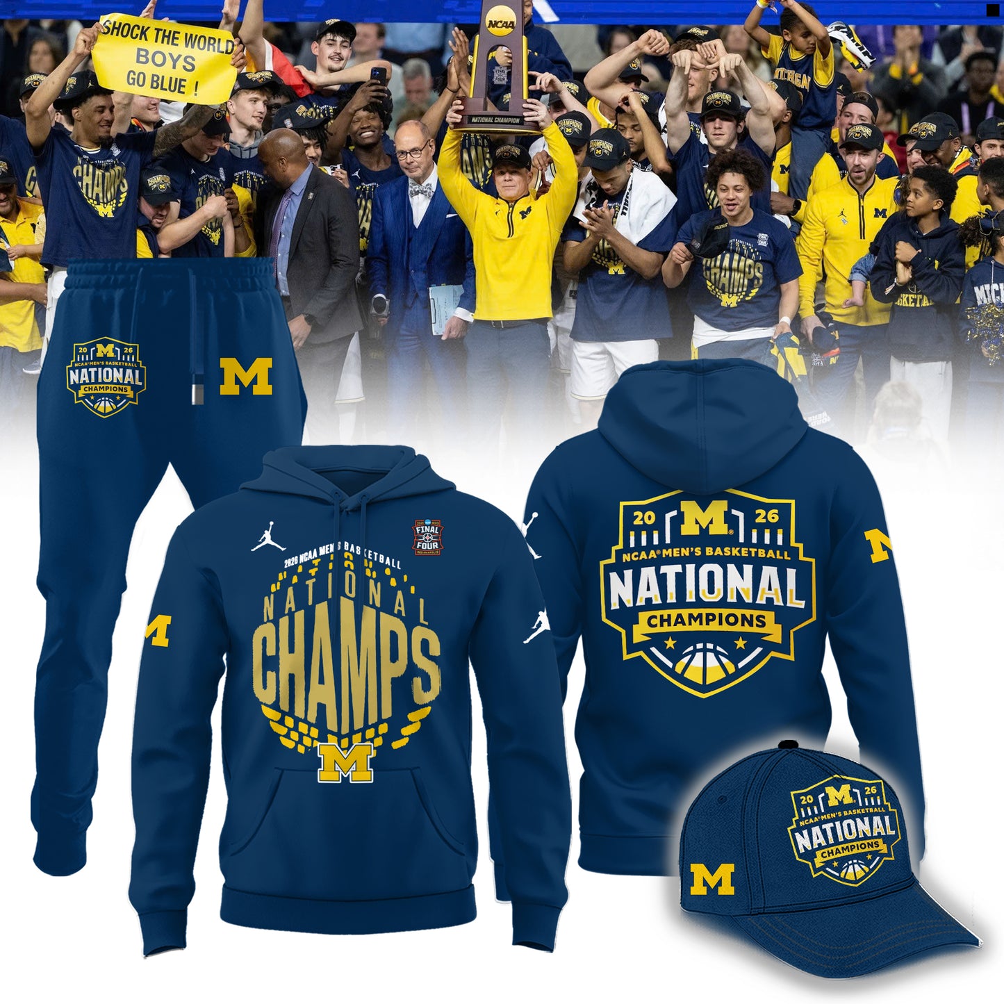 NCAA Basketball x Michigan Champions 2026 Limited Edition Hoodie
