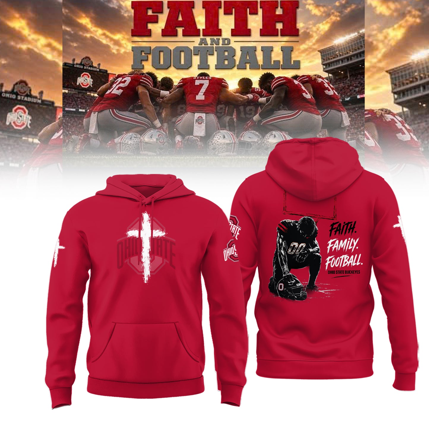 Ohio State Buckeyes FAITH FAMILY FOOTBALL 2026 Limited Edition Hoodie
