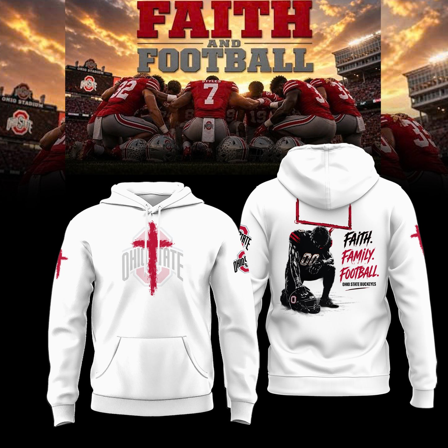 Ohio State Buckeyes FAITH FAMILY FOOTBALL 2026 Limited Edition Hoodie