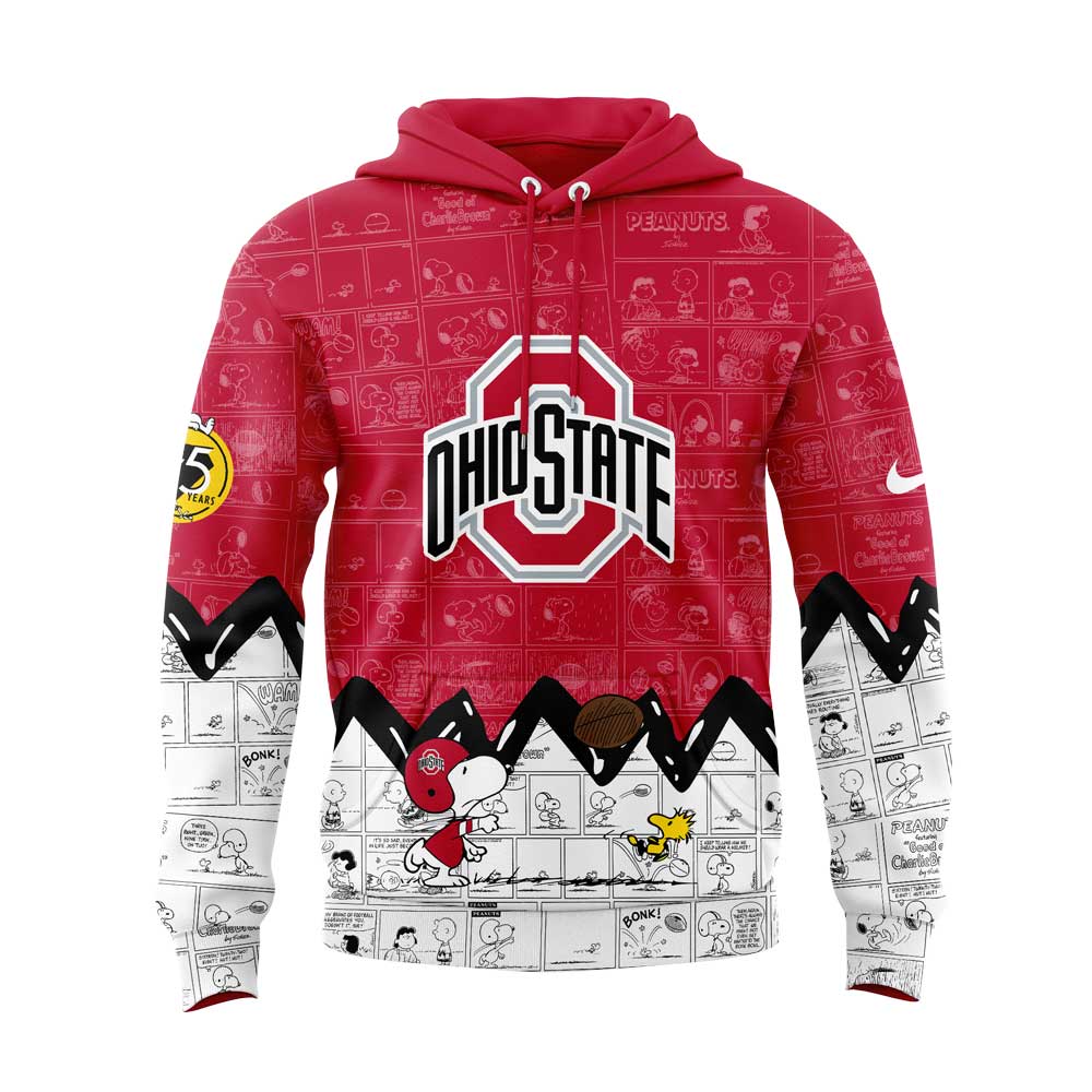 Limited Edition Ohio State Football 75th Anniversary of Peanuts Hoodie