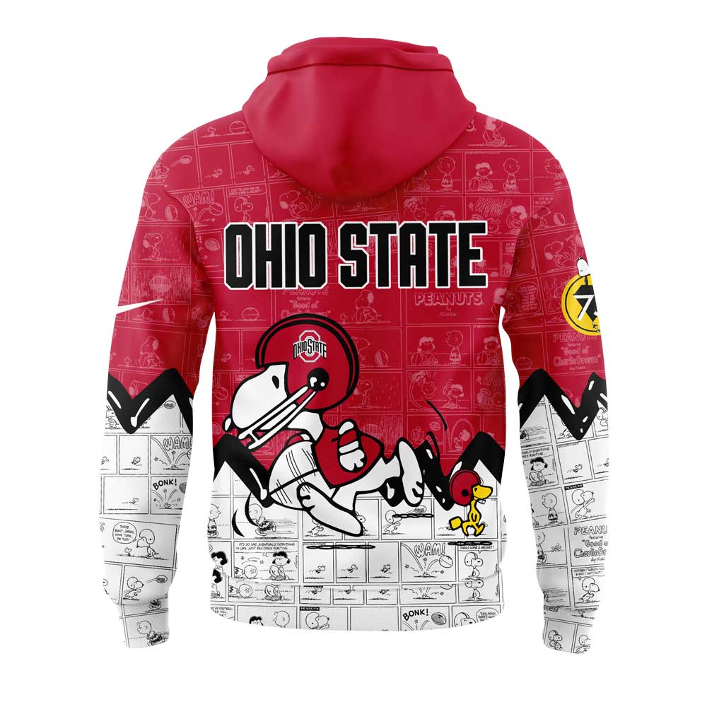 Limited Edition Ohio State Football 75th Anniversary of Peanuts Hoodie V2