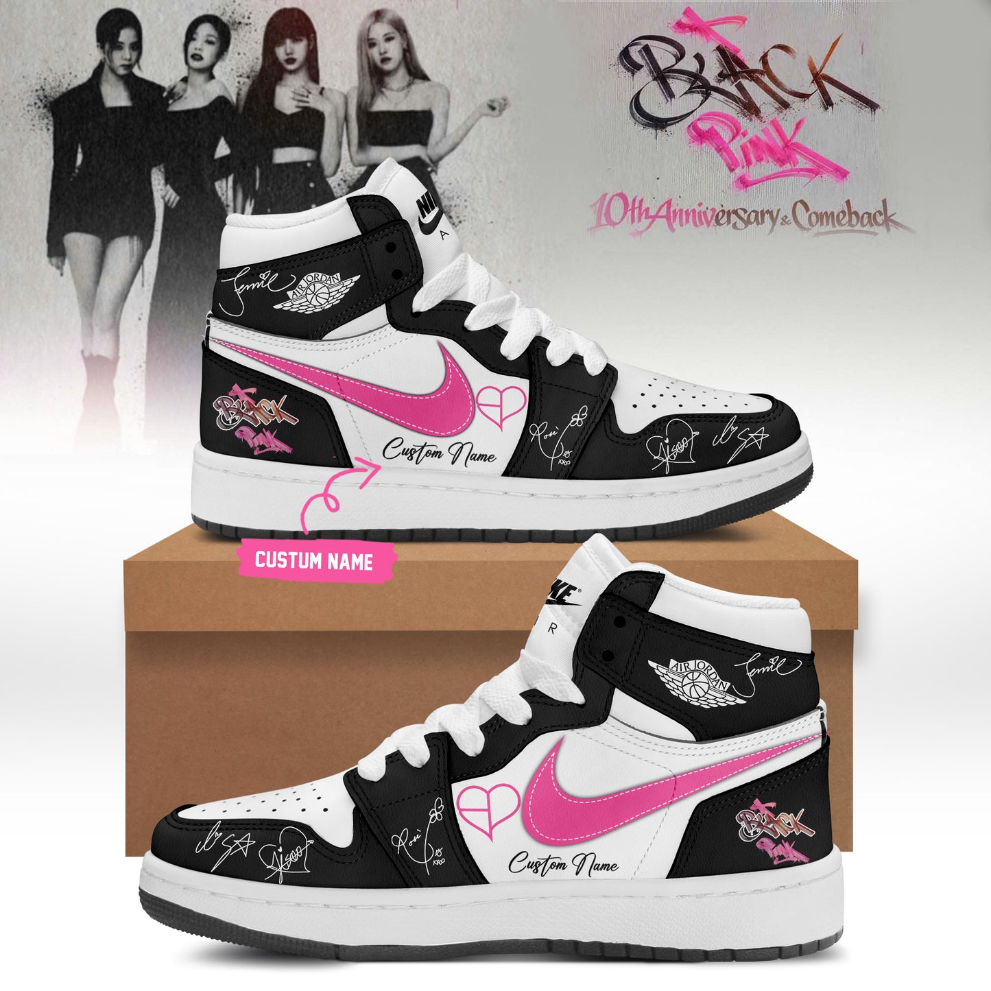 🖤 BLACKPINK – 10th Anniversary & Comeback 🩷 Exclusive JD1 Shoes