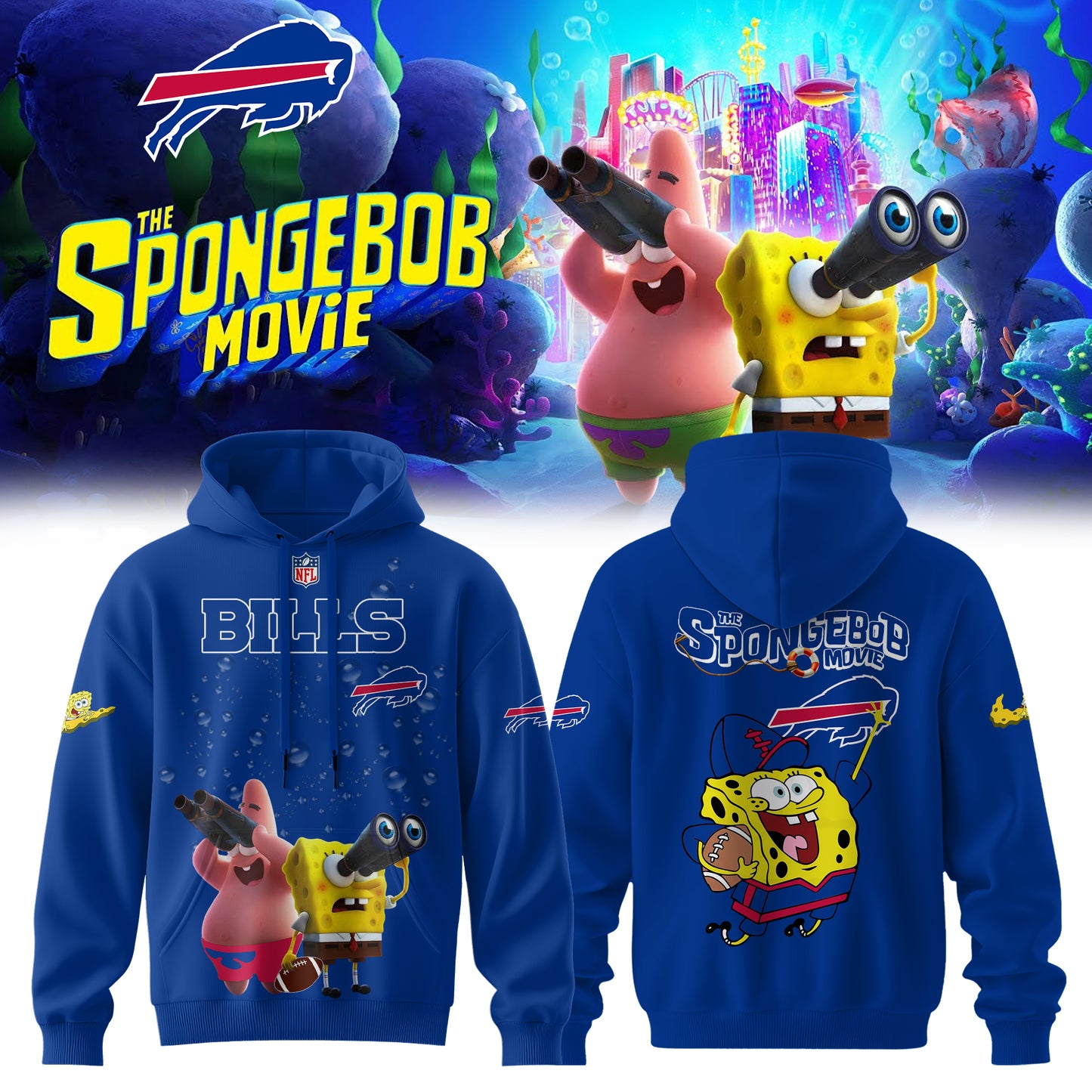 Buffalo Bills x SpongeBob Limited Edition – Hoodie V1
