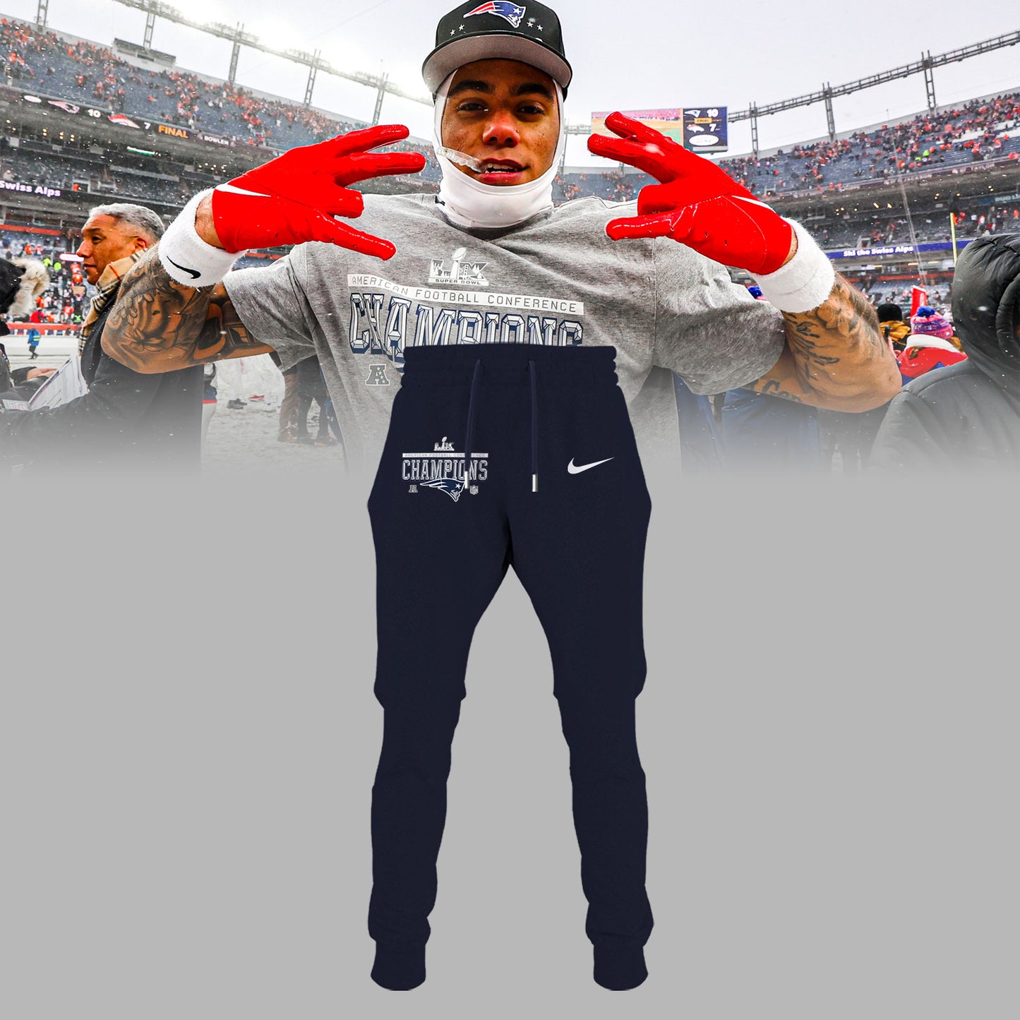 🏆 NEW ENGLAND PATRIOTS — 2025 AFC CHAMPIONS Jersey