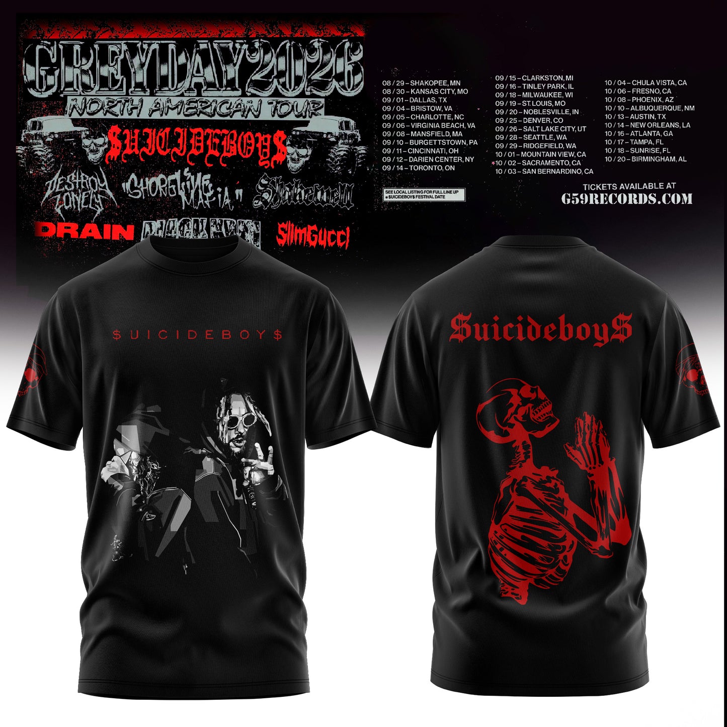 Greyday 2026 – North American Tour T-Shirt