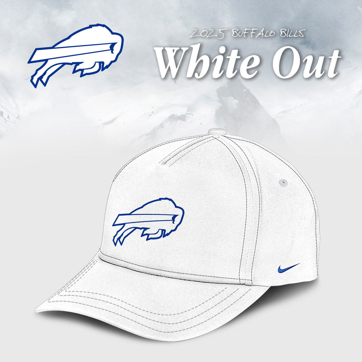 Buffalo Bills 2026 White Out Limited Edition Hoodie V2