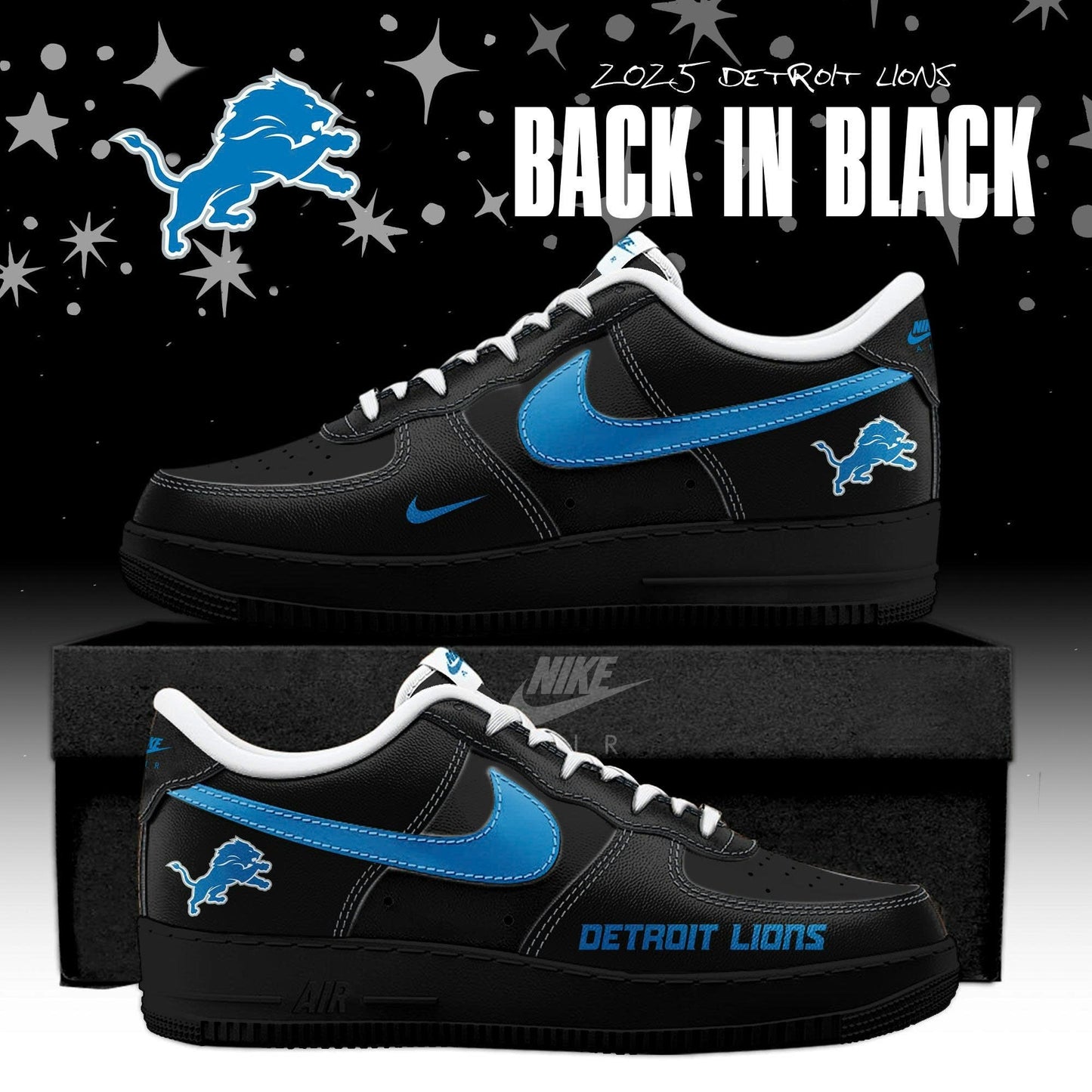 All Team NFL Back In Black 2025 AF1 Sneaker