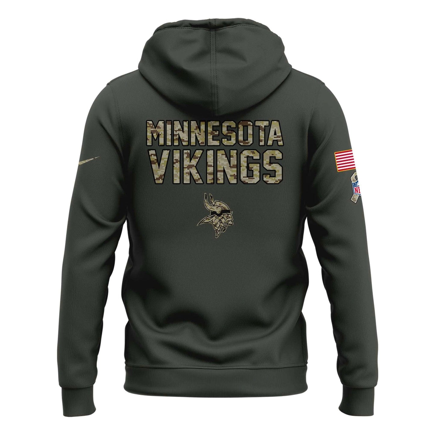 Special 2025 Salute To Service Minnesota Vikings Combo Hoodie