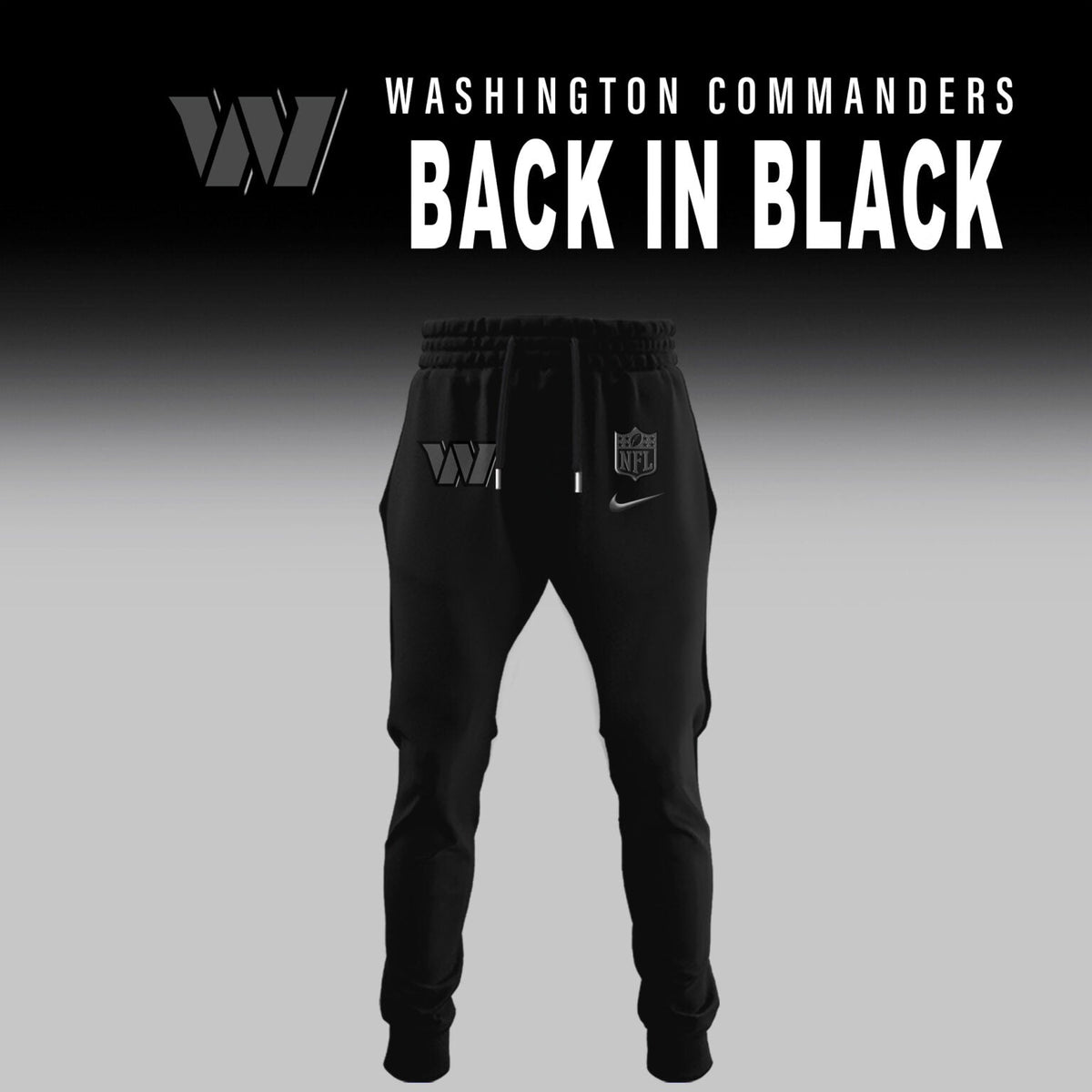 Washington Commanders 2025 Back In Black Limited Edition Combo Hoodie