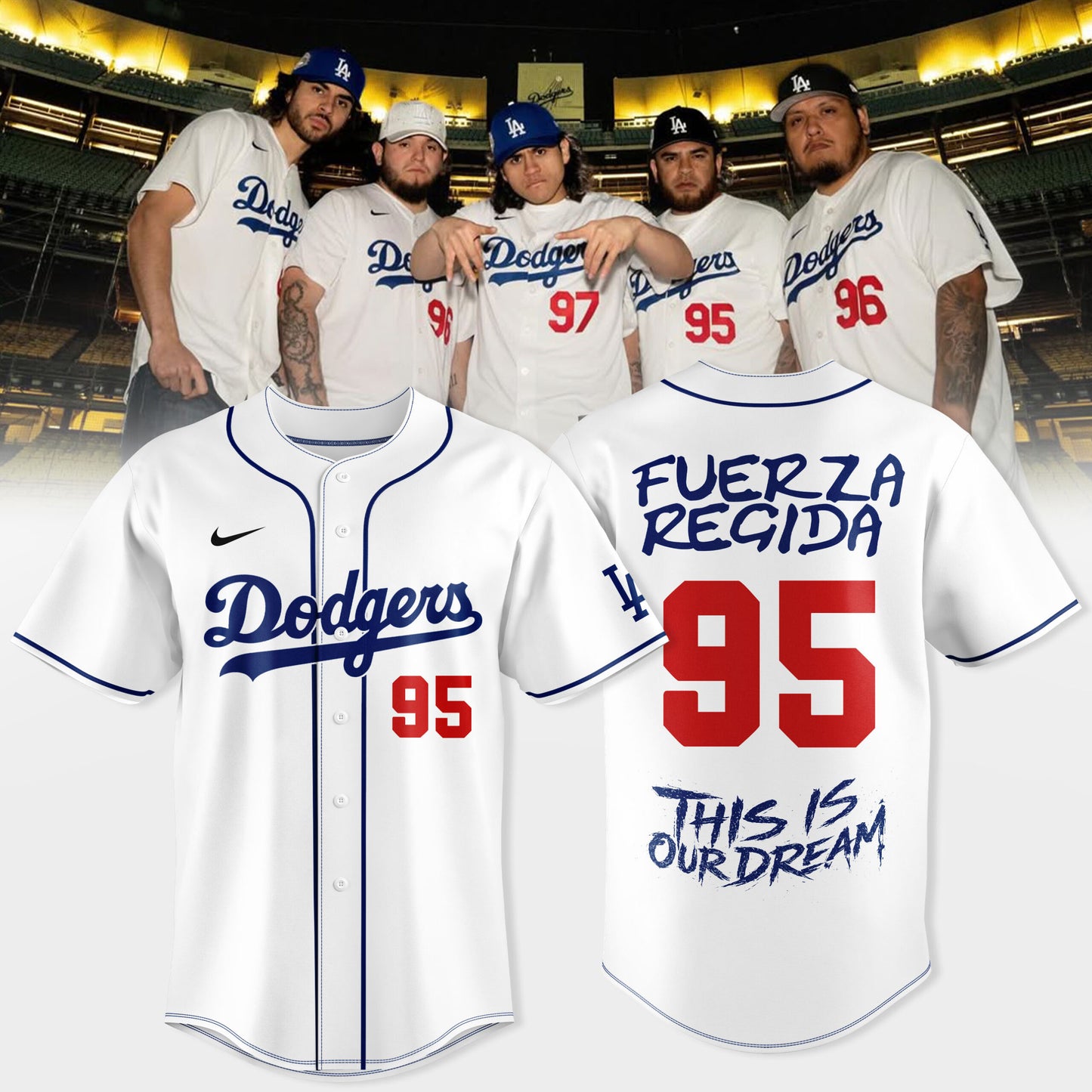 LA Dreams x Fuerza Regida — Dodgers Style Jersey