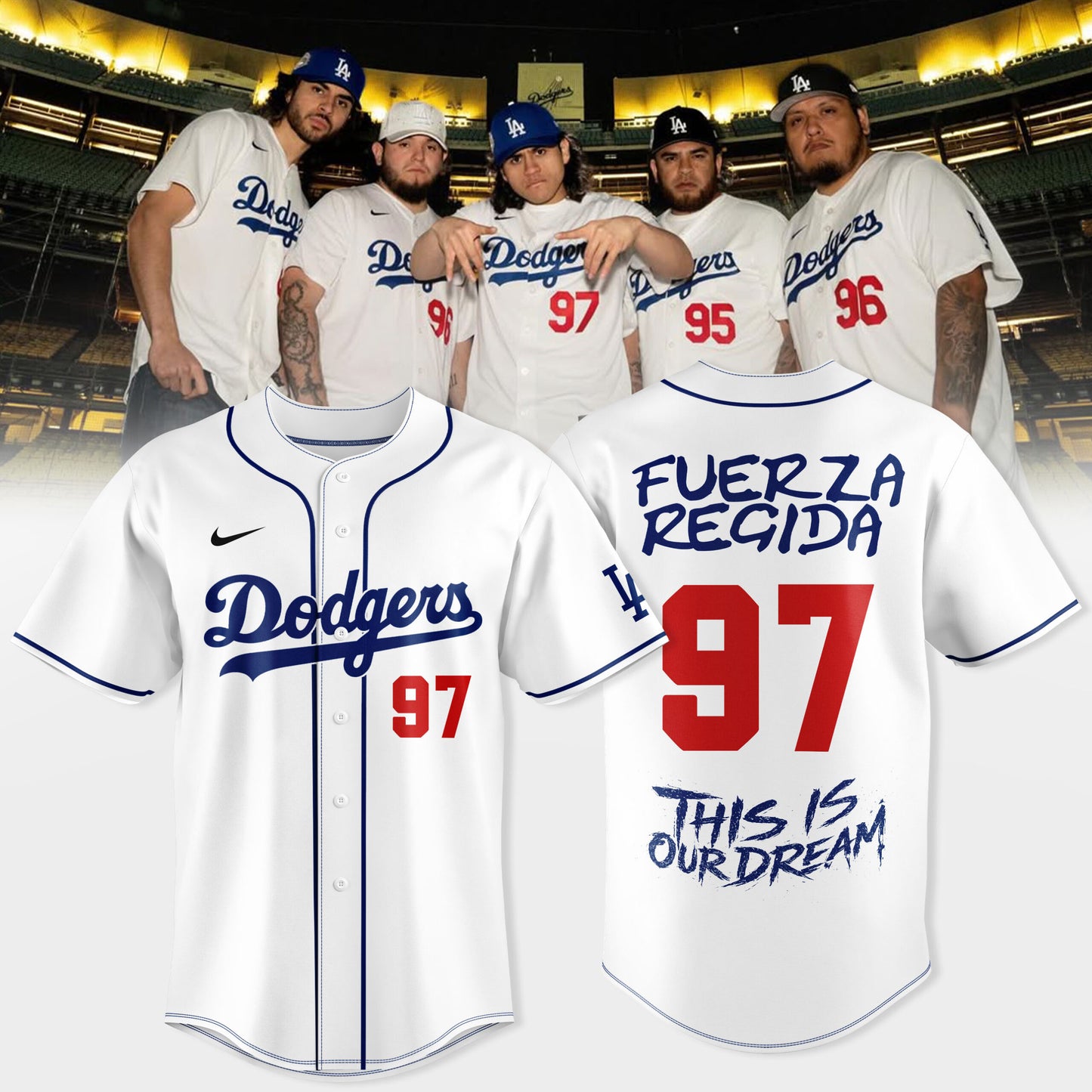 LA Dreams x Fuerza Regida — Dodgers Style Jersey