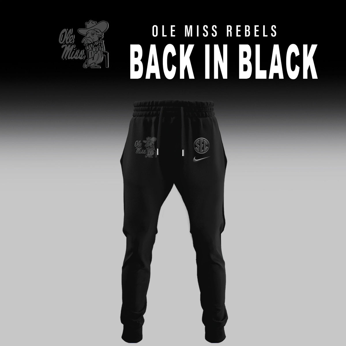 Ole Miss Football Back In Black Limited Edition Combo T-shirt