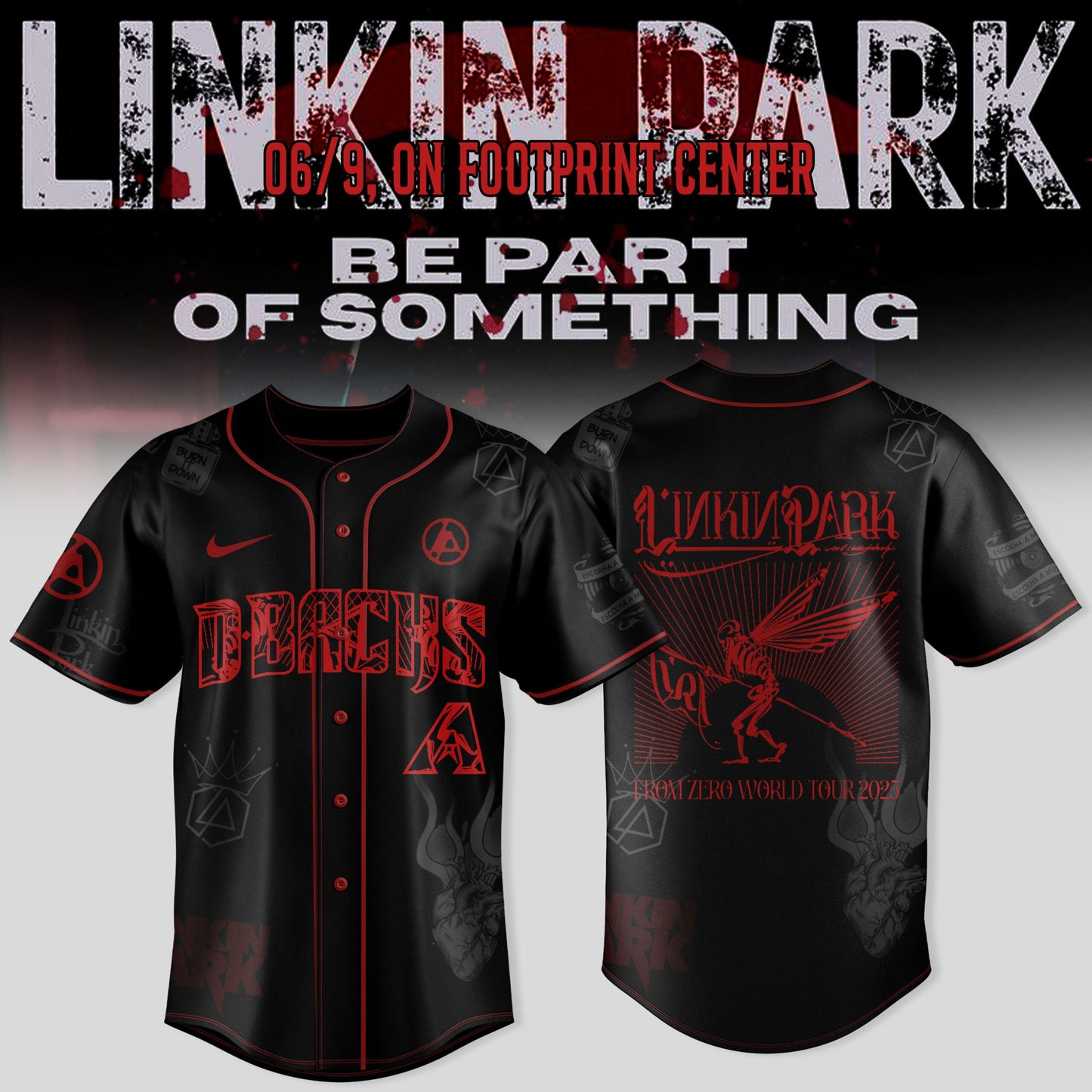 Arizona Diamondbacks x LINKIN PARK: From Zero World Tour 2025 Jersey