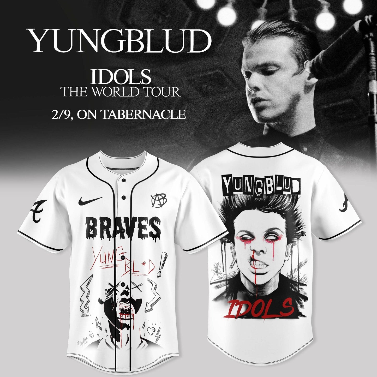Atlanta Braves X YUNGBLUD: IDOLS THE WORLD TOUR NA TOUR Merch