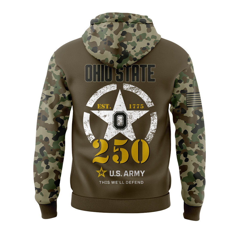Limited Edition Ohio State U.S. Army 250th Celebration Hoodie