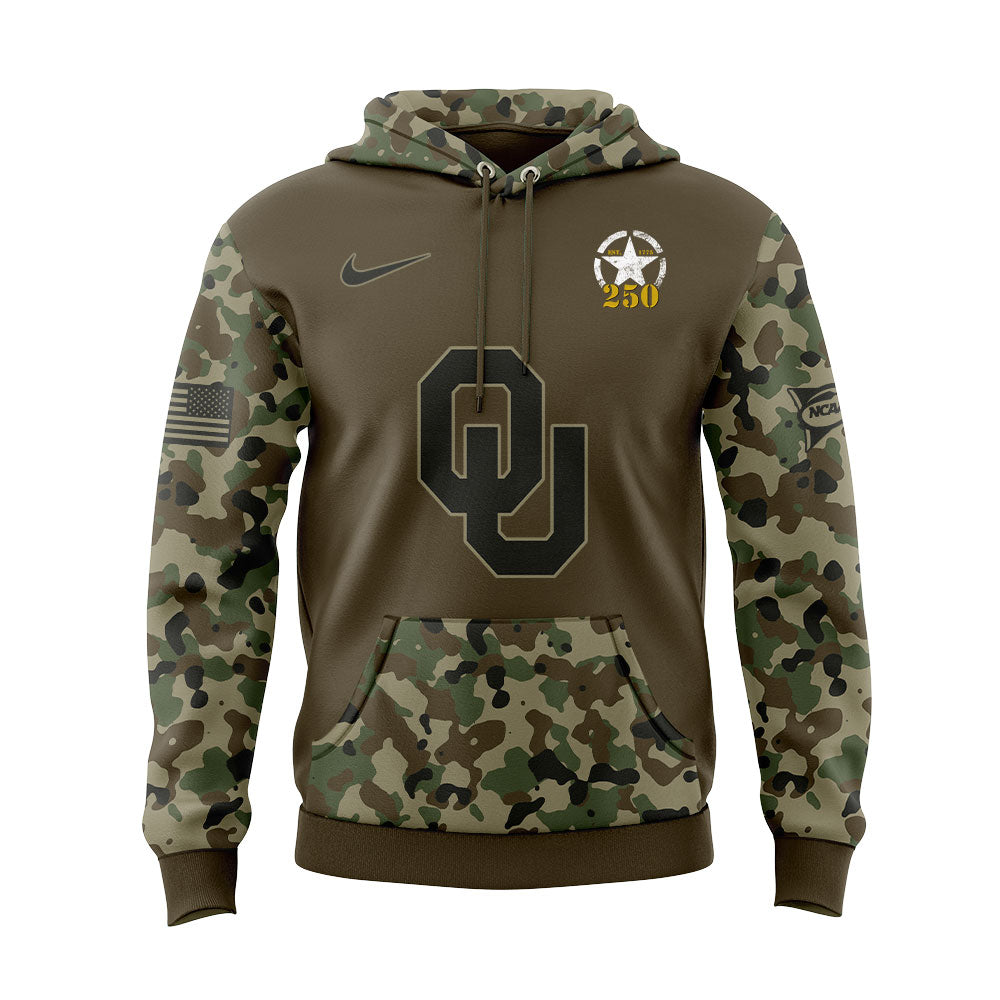 Limited Edition Oklahoma Football U.S. Army 250th Celebration Hoodie