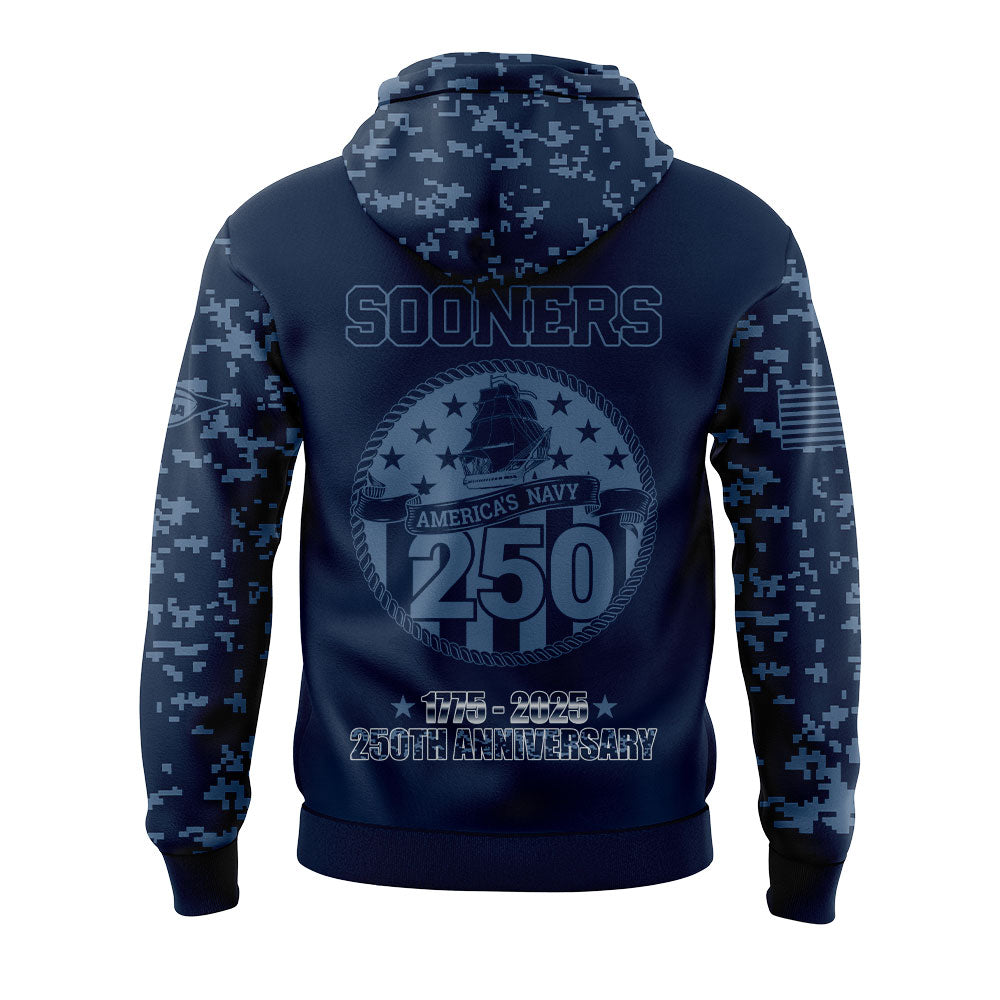 Limited Edition Oklahoma Football Navy 250th Celebration Hoodie
