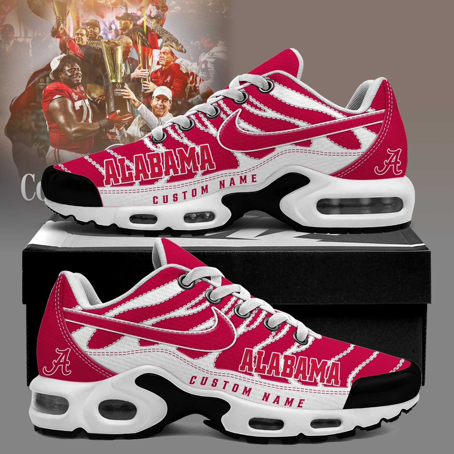 Alabama Crimson Tide Custom Name 2025 New Shoes