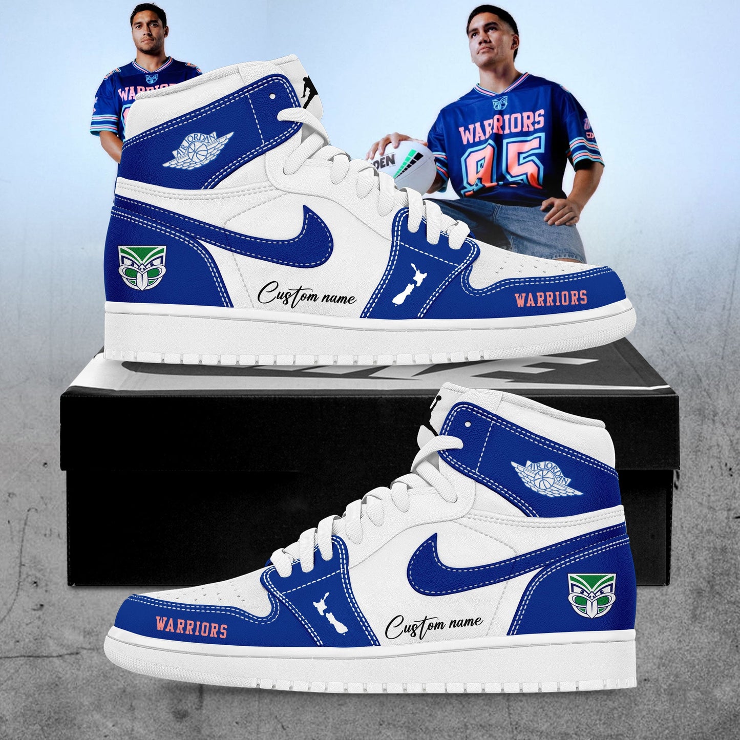 NZ Warriors Limited Edition Magic Round Custom Name Shoes