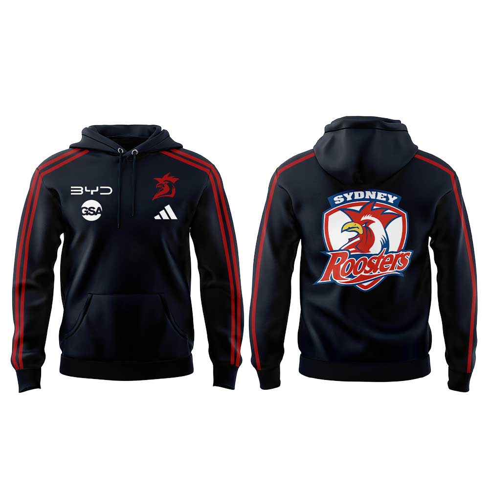 Sydney Roosters Coach Trent Robinson Presentation Blue Hoodie