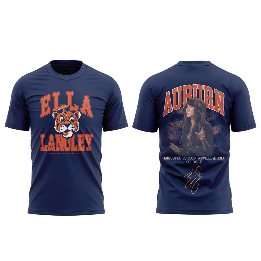 Auburn Tigers x Ella Langley – The Dandelion Tour 2026 Neville Arena Combo T-Shirt