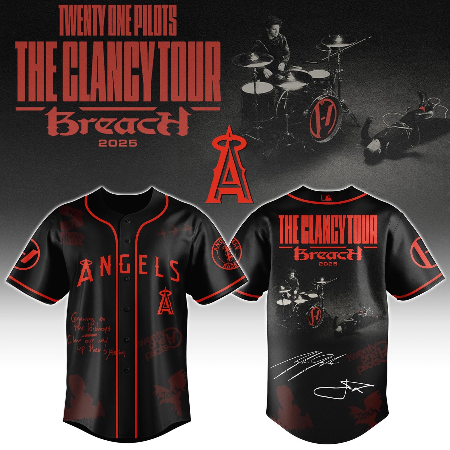 Baseball x Twenty One Pilots The Clancy World Tour� Jersey