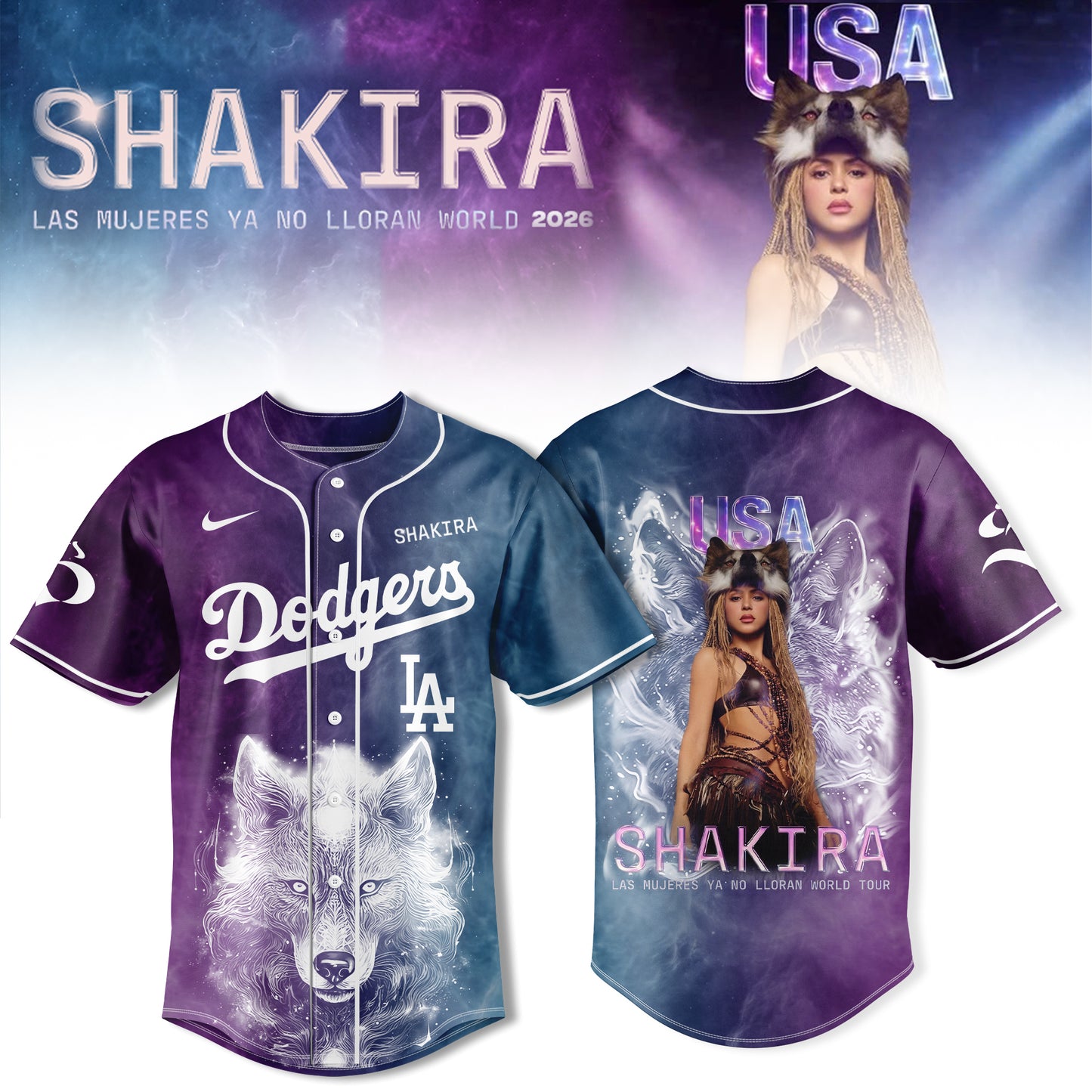 Los Angeles Dodgers x Las Mujeres Ya No Lloran World Tour 2026 Edition Jersey