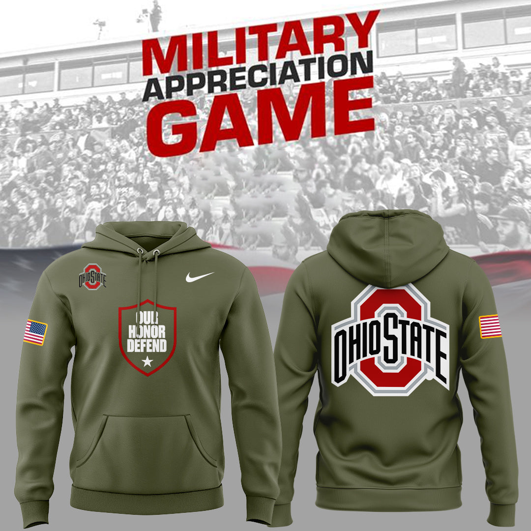 Limited Edition Ohio State x Military Appreciation Day 2025 Hoodie
