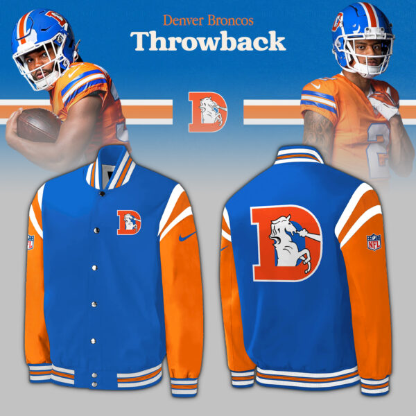 Denver Broncos NFL 2024 Throwback 1977 Orange Crush Limited Baseball Jacket
