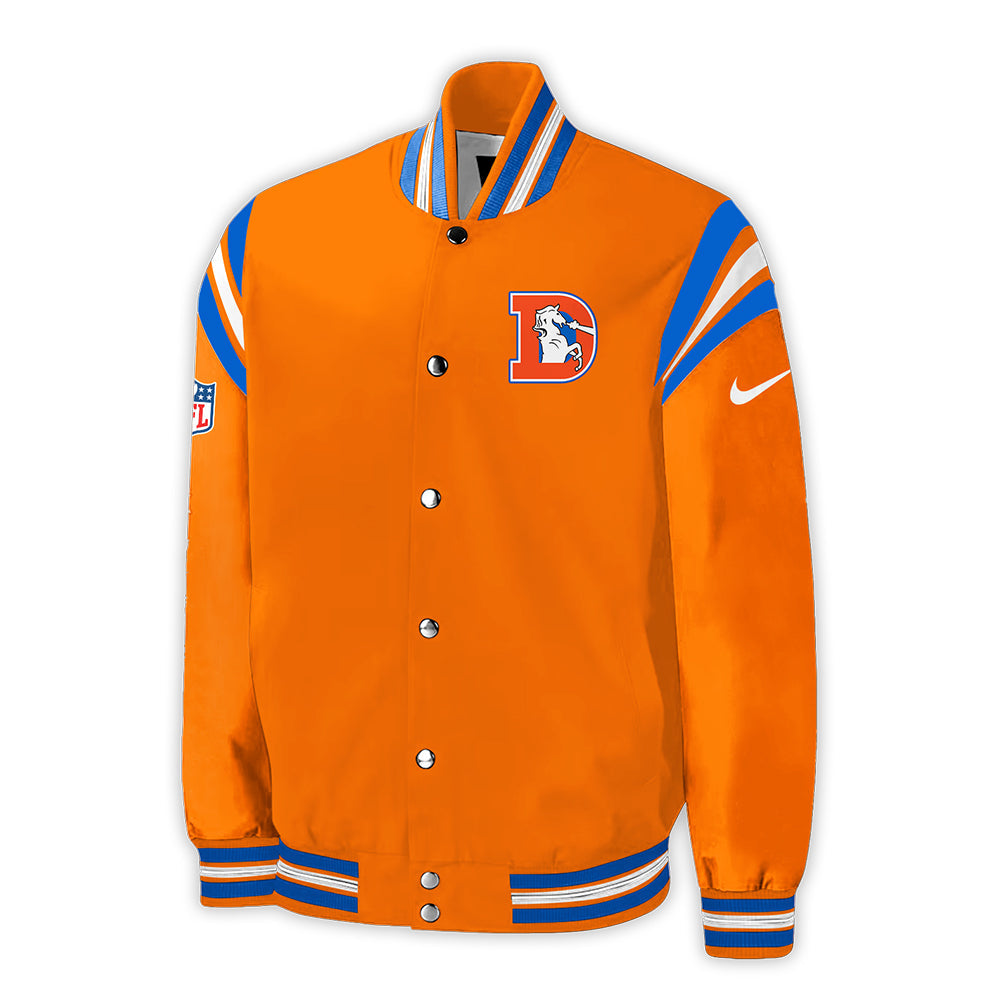 Denver Broncos NFL 2024 Throwback 1977 Orange Crush Limited Baseball Jacket