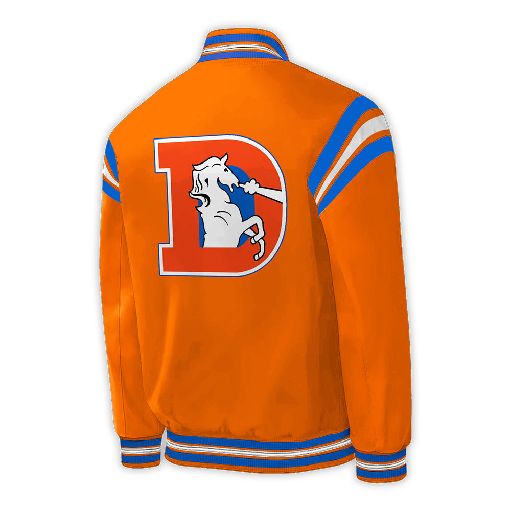 Denver Broncos NFL 2024 Throwback 1977 Orange Crush Limited Baseball Jacket