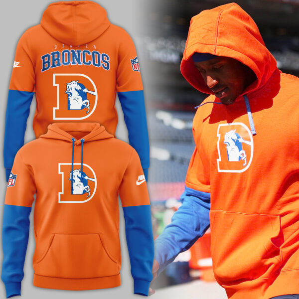 Denver Broncos NFL 2024 Limited Throwback To 77 Orange Hoodie