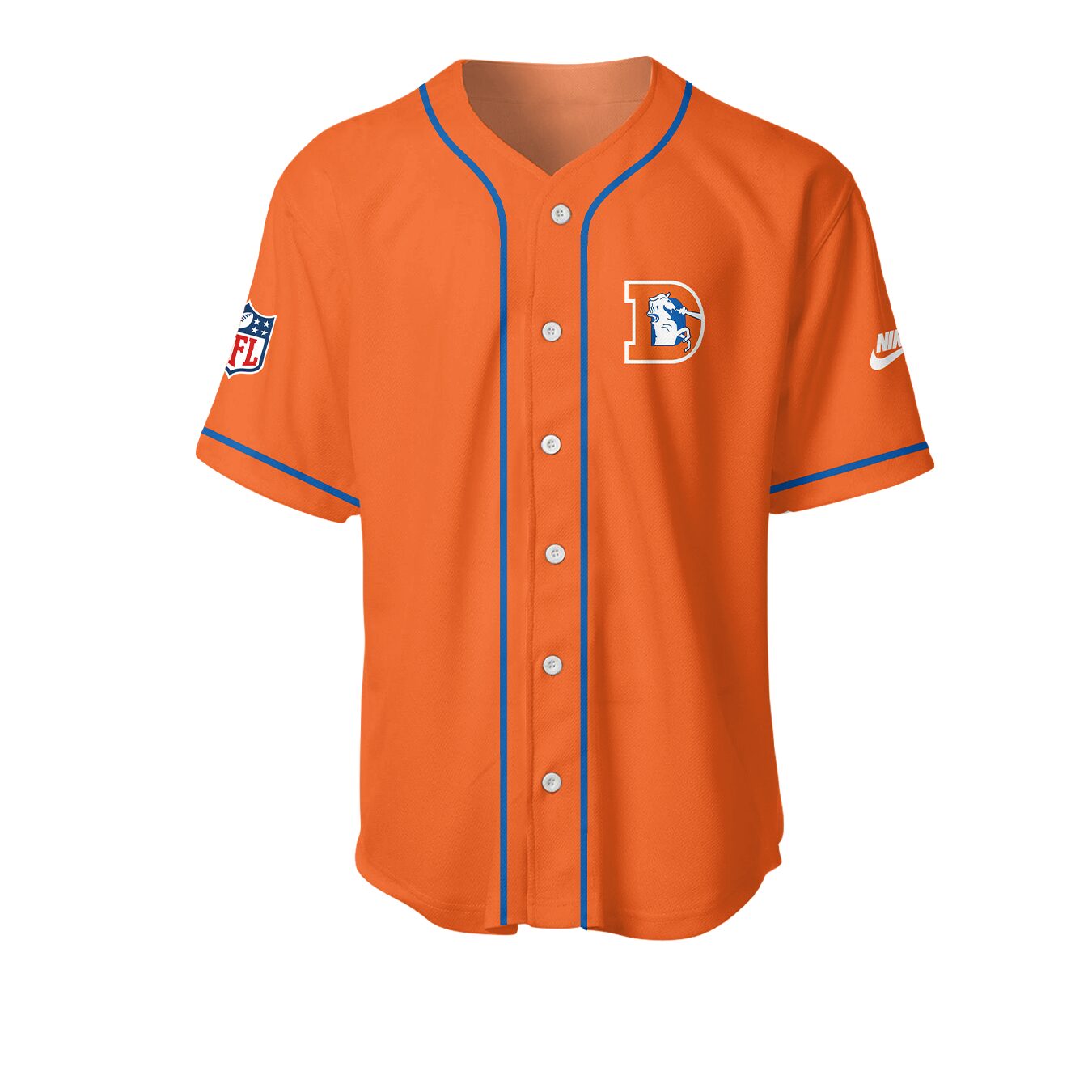 Denver Broncos NFL 2024 Limited Throwback To 77 Orange Baseball Jersey