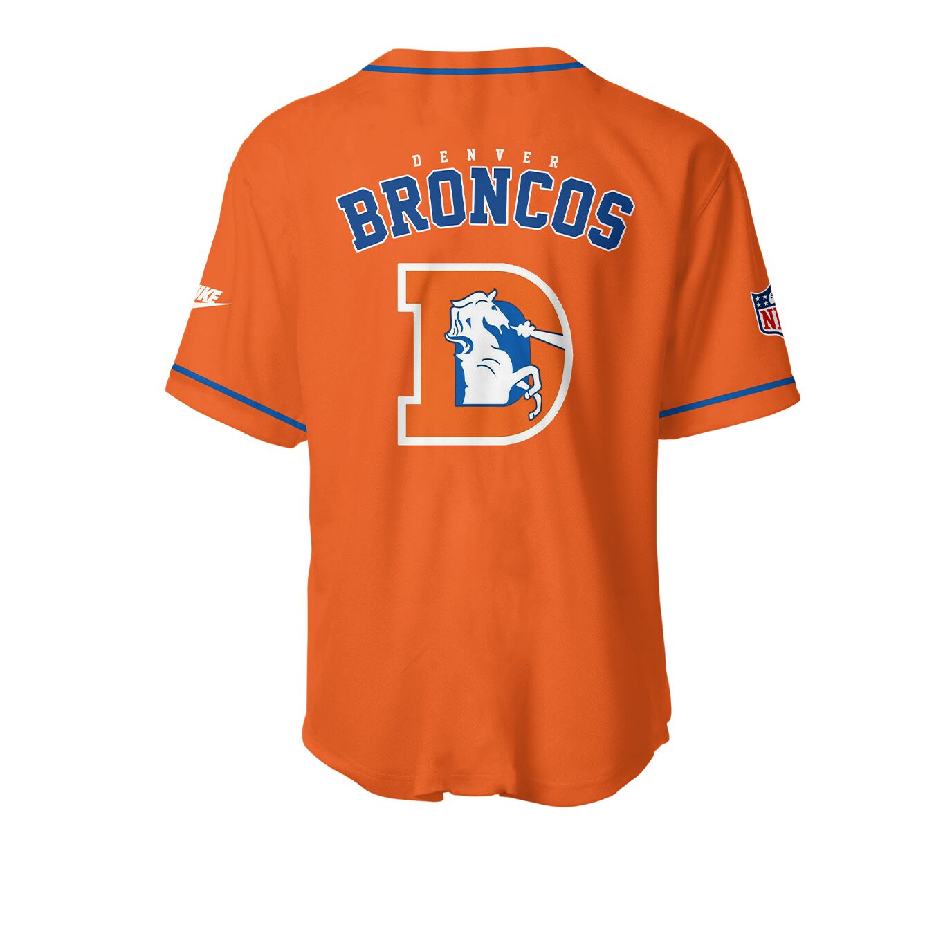 Denver Broncos NFL 2024 Limited Throwback To 77 Orange Baseball Jersey