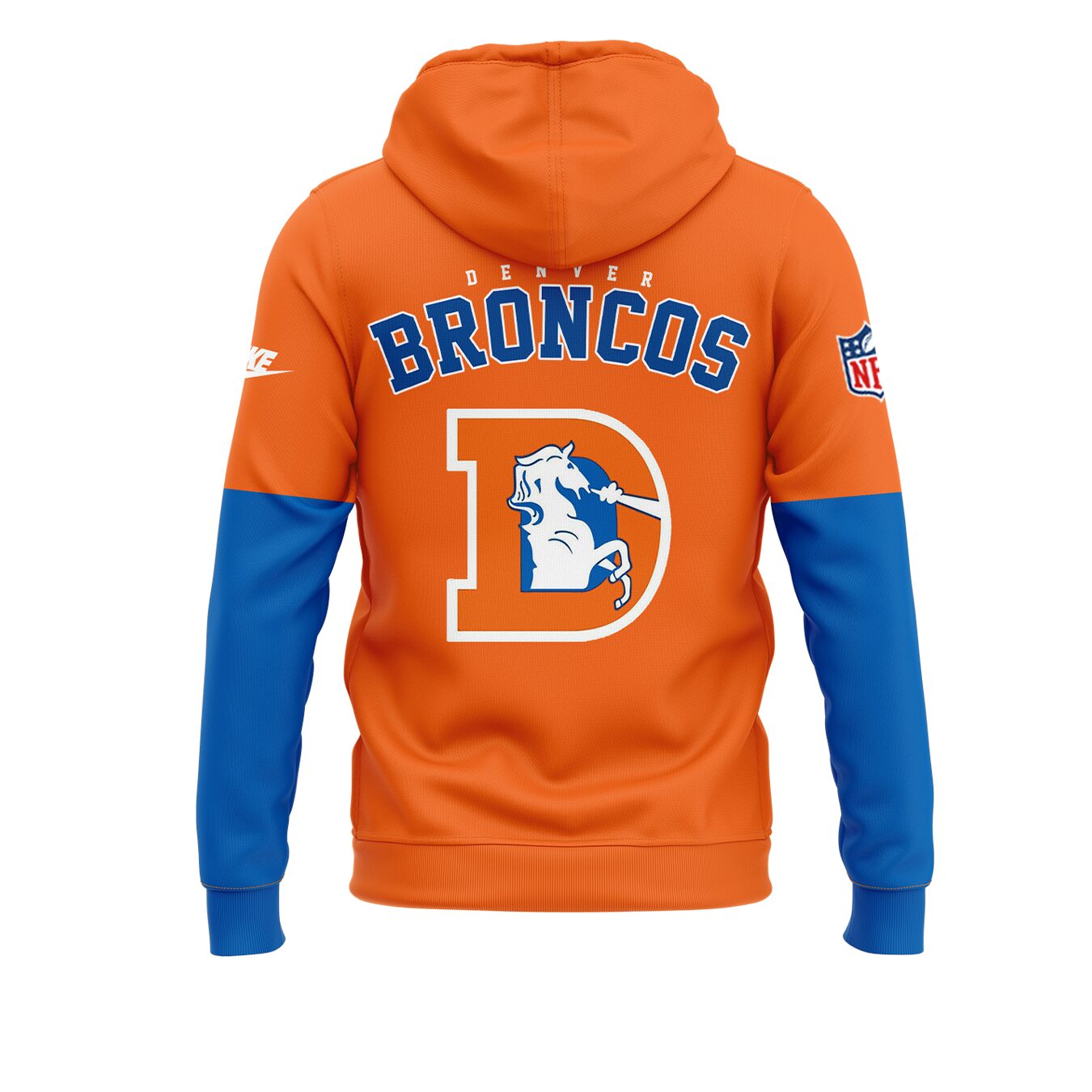 Denver Broncos NFL 2024 Limited Throwback To 77 Orange Zip Hoodie